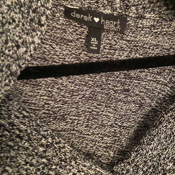 Chic Cowl Neck Sweater in Gray and Cream By Derek Love - Picture 2 of 13